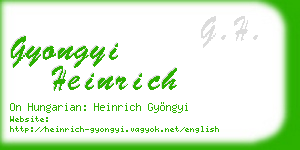 gyongyi heinrich business card
