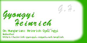 gyongyi heinrich business card